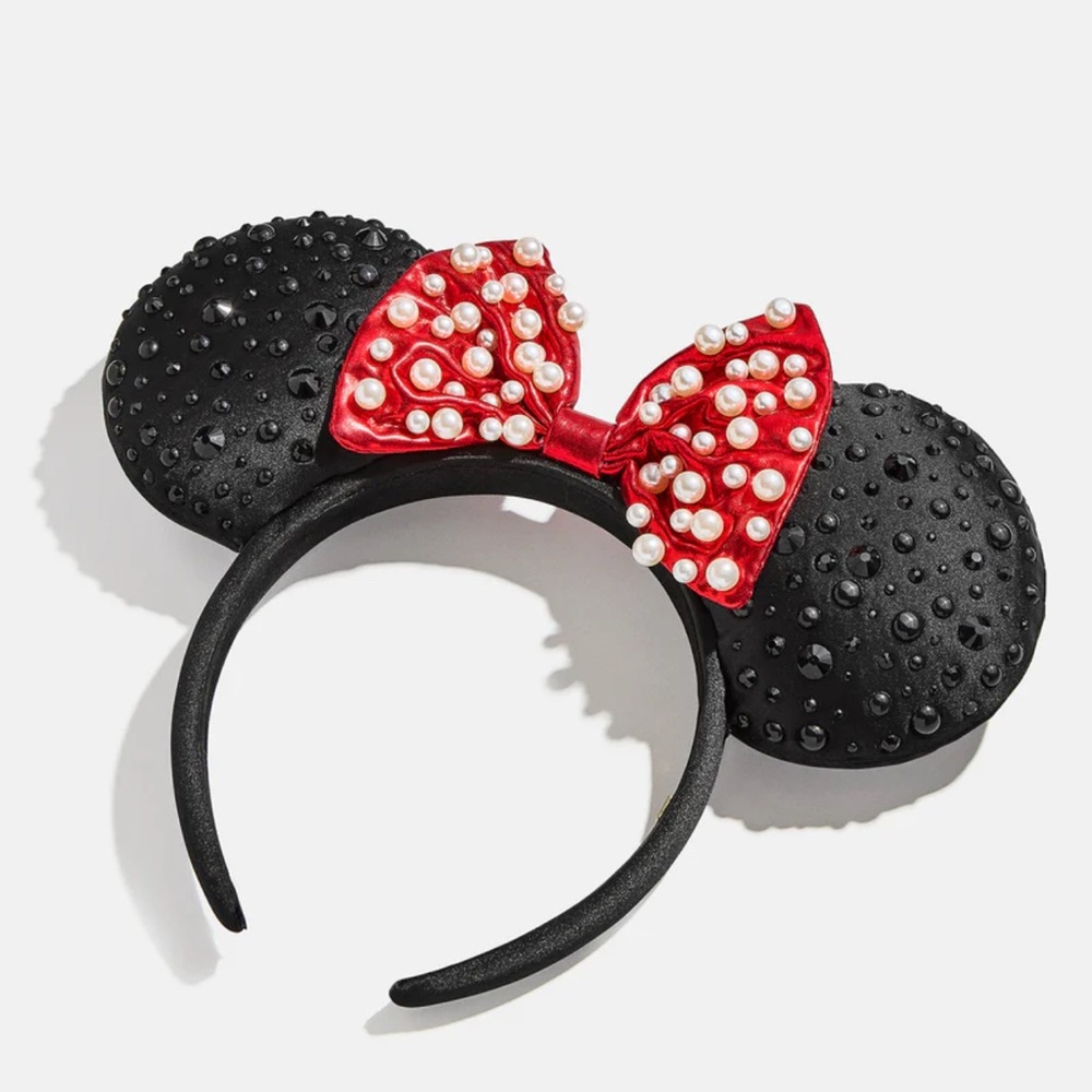 Black and Red Minnie Mouse Ears Headband